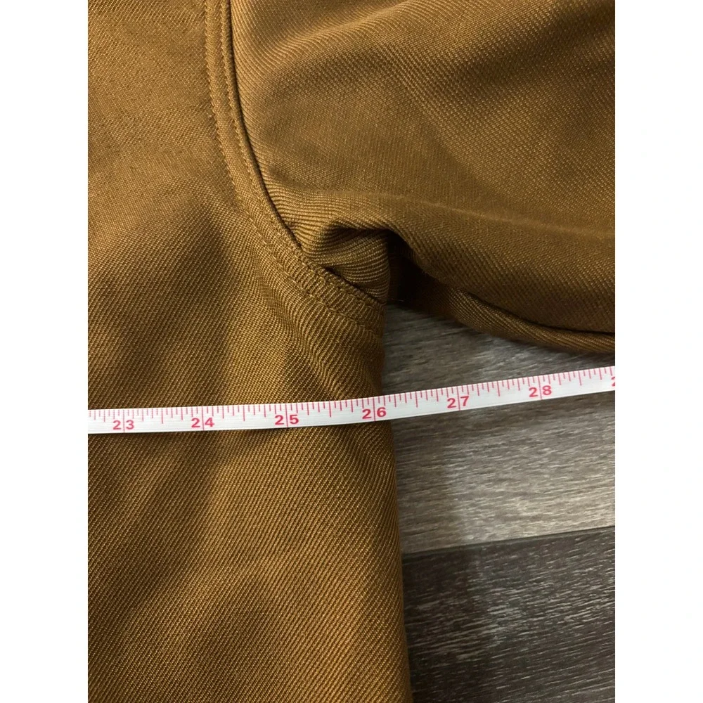 Wrangler Workwear Mens 3XL Brown Canvas Fleece Lined Hooded Shirt Jacket Shacket